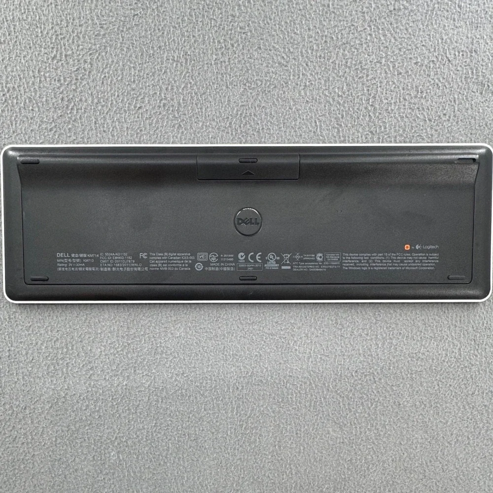 Dell Logitech Keyboard KM714 Wireless Black Slim Chiclet Multimedia Keys Office